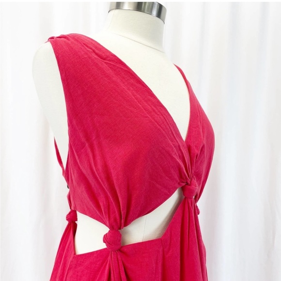 NWT FARM RIO CUTOUT DRESS RED SIZE LARGE - Picture 4 of 11